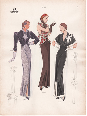 vintage French fashion prints